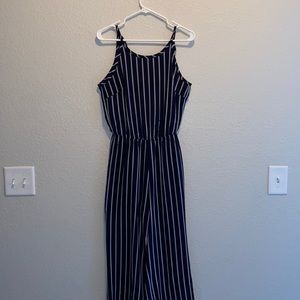 Adorable Navy Striped Jumpsuit